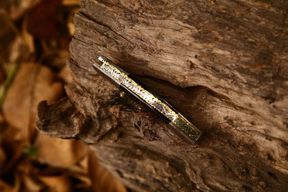 KBS Knives New Custom Handmade Damascus Steel Tanto Blade EDC Folding Pocket Knife | 3-Inch Blade, Buffalo Horn Handle, Leather Case | Perfect Gift by KBS Knives