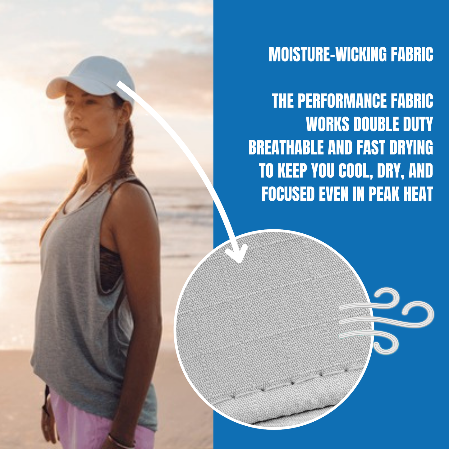 Panther Vision POWERCAP ICE Cooling Baseball Hat – Instant Cooling Relief with Reusable Ice Packs, UPF 50 UV Sun Protection, Lightweight & Breathable for Hot Weather