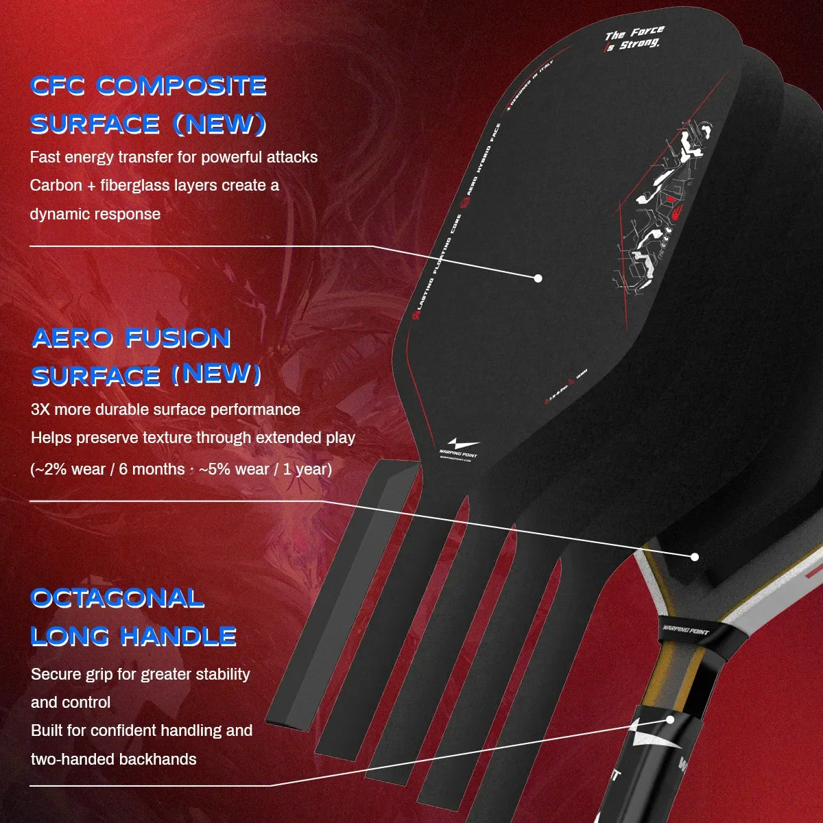 Warping Point Nightblade 002 Pickleball Paddle