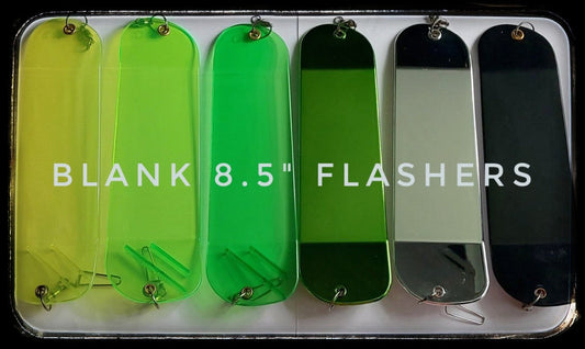 Ice Strong Outdoors - 8.5" Dual Fin Flasher Blanks! - 6 colors!