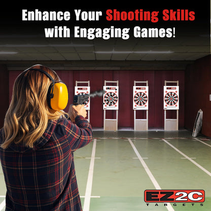 EZ2C Four Fun Game Styles: Paper Targets Shooting Range 11"x17" USA MADE