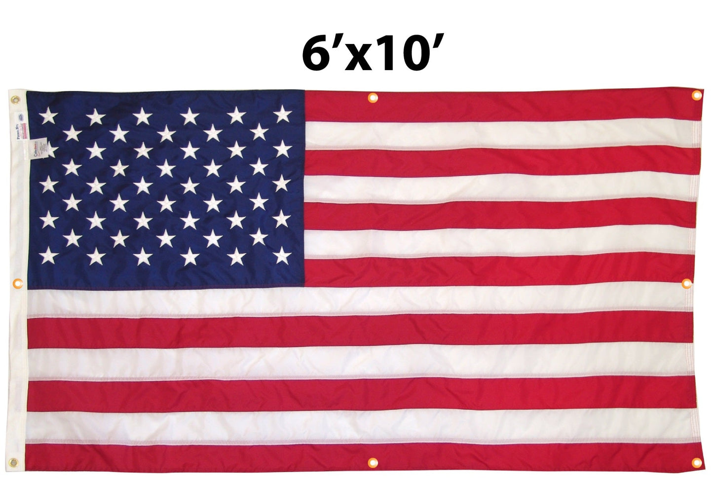 Flagman of America Nylon American Flag with Grommets Along Edges for Wall Hanging *Made in USA*