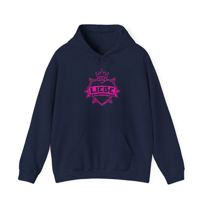 Liebe Punk Heart Hoodie - Black and Pink