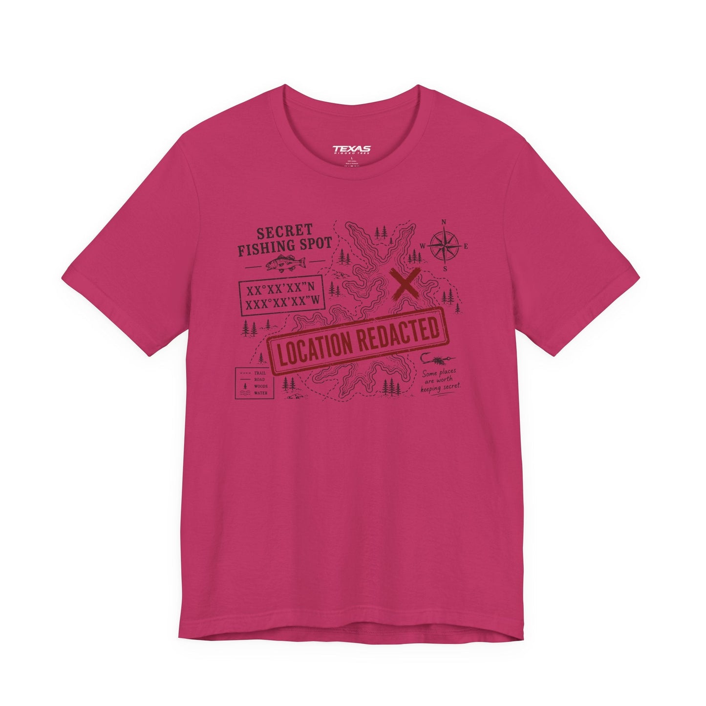 Texas Rigged Tees Secret Fishing Spot — Unisex Cotton Tee