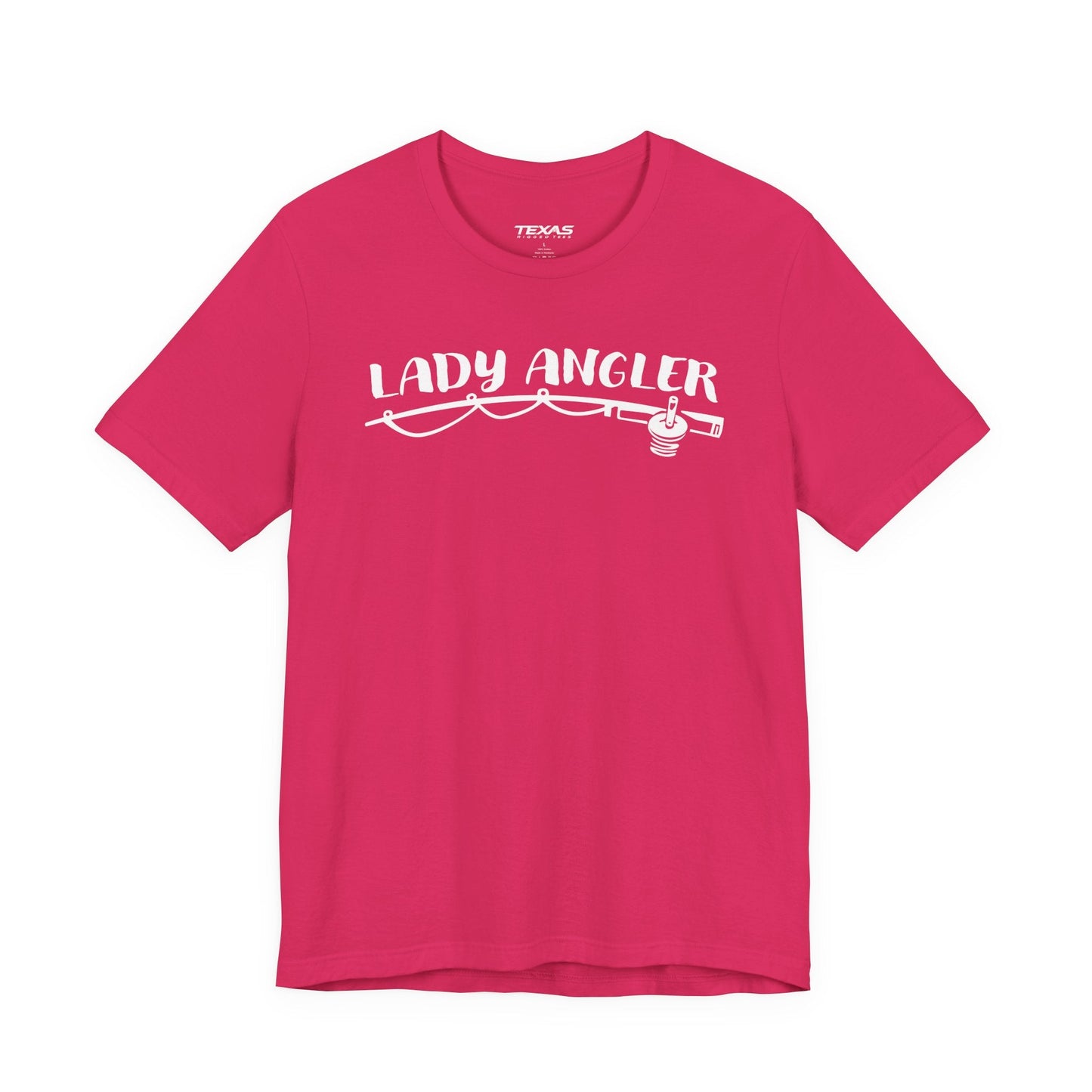 Texas Rigged Tees Lady Angler — Unisex Cotton Tee
