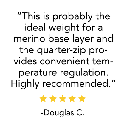 Minus33 Midweight - Isolation Men's 1/4 Zip 100% Merino Wool