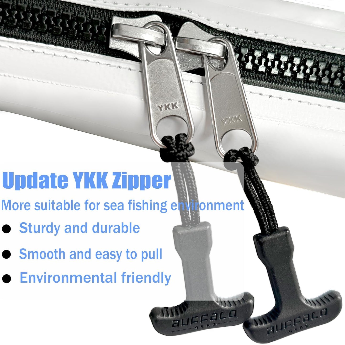 Buffalo Gear 60x20'' Fish Cooler Bag With YKK Zipper, Flat Bottom