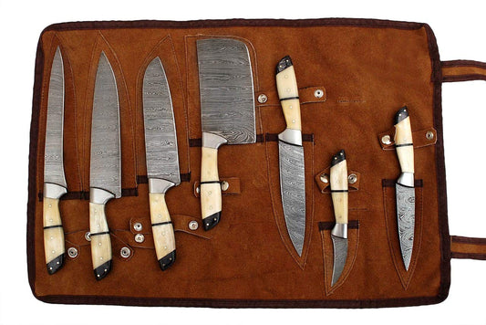 KBS Knives 7 pcs of Professional Utility Chef Kitchen Knife Set