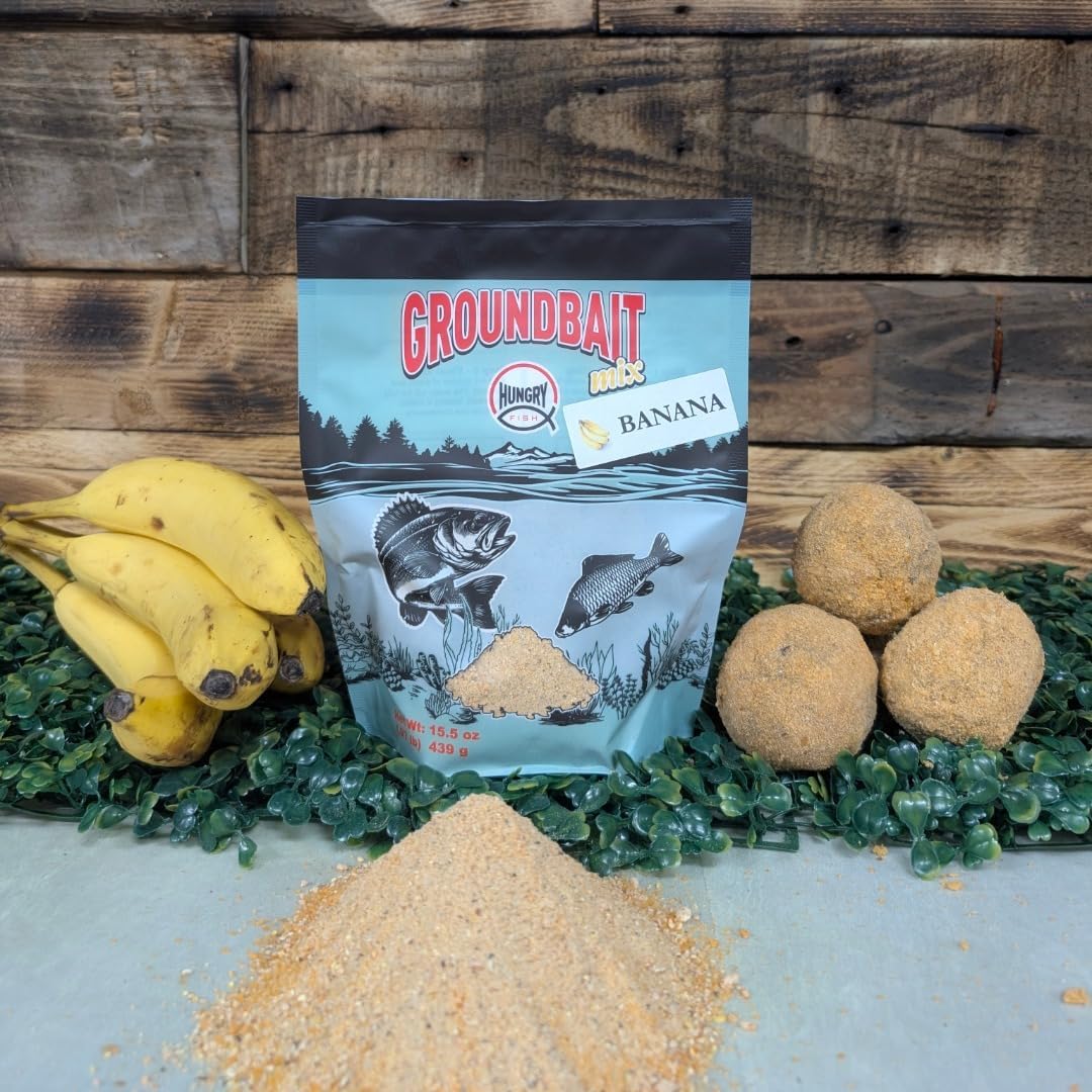 HungryFish GroundBait Mix - (Banana) 15.9oz