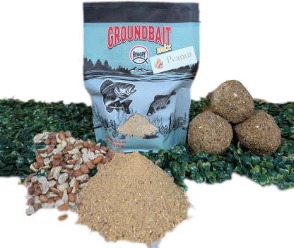 HungryFish GroundBait Mix - (Peanut) 15.9oz