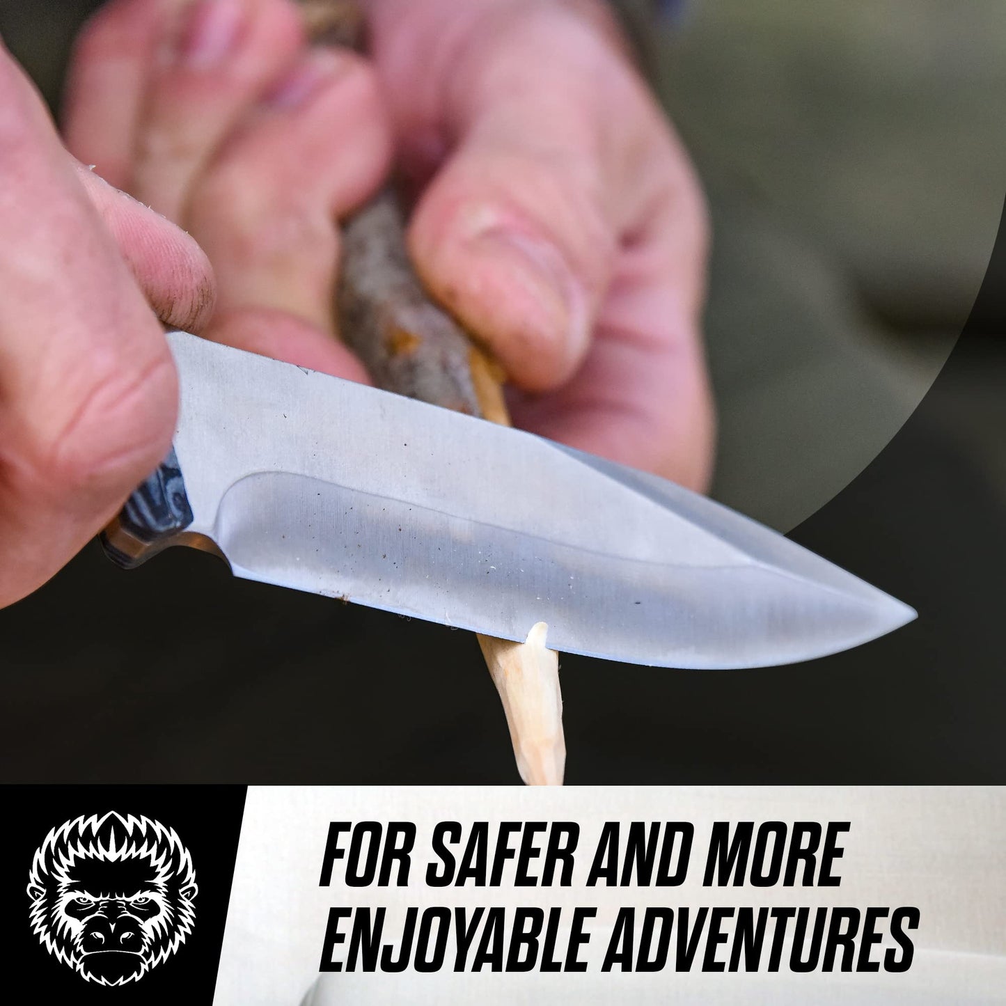 Holtzman's Gorilla Survival The Naked Silverback Survival Knife Giftset for Men