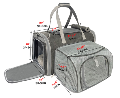Mr. Peanut's Gold Series Big Apple XL Size Airline Compliant Expandable Pet Carrier