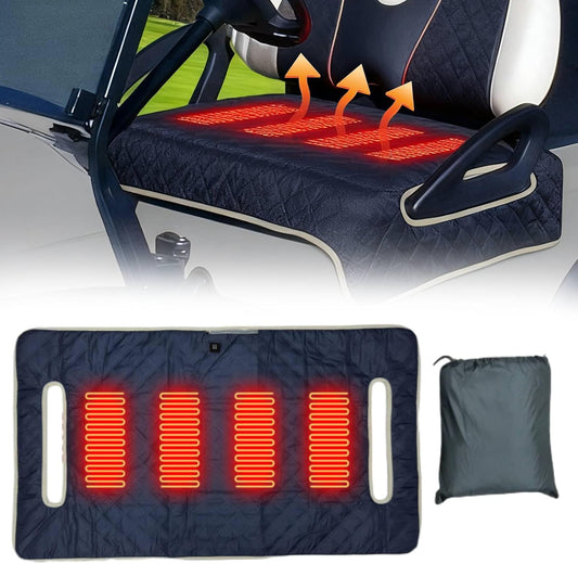 LITEGUEST USB Heated Golf Cart Seat Cushion Winter Warmth Essential