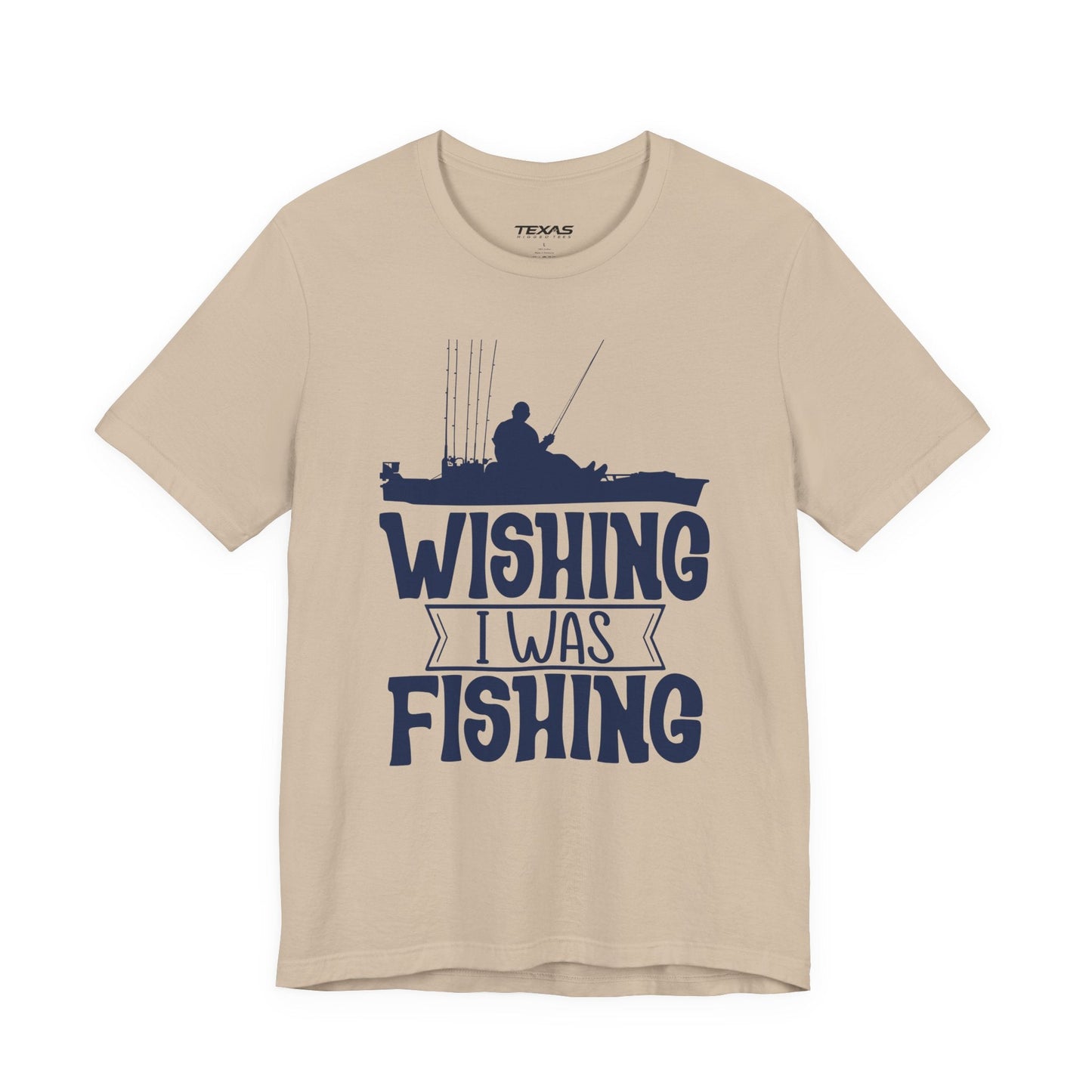 Texas Rigged Tees Wishing I Was Fishing (Kayak Edition) — Unisex Cotton Tee