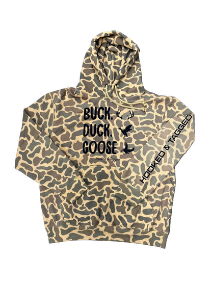Hooked & Tagged  - Buck, Duck, Goose Hoodie