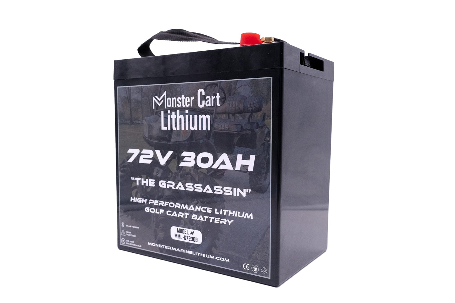 Monster Marine Lithium 72V 30AH - "THE GRASSASSIN" - BLUETOOTH HIGH PERFORMANCE LITHIUM GOLF CART BATTERY - GC2 GROUP