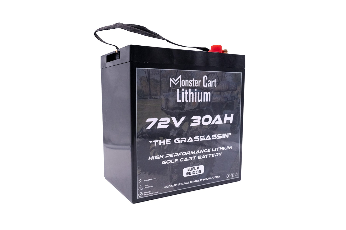 Monster Marine Lithium 72V 30AH - "THE GRASSASSIN" - BLUETOOTH HIGH PERFORMANCE LITHIUM GOLF CART BATTERY - GC2 GROUP