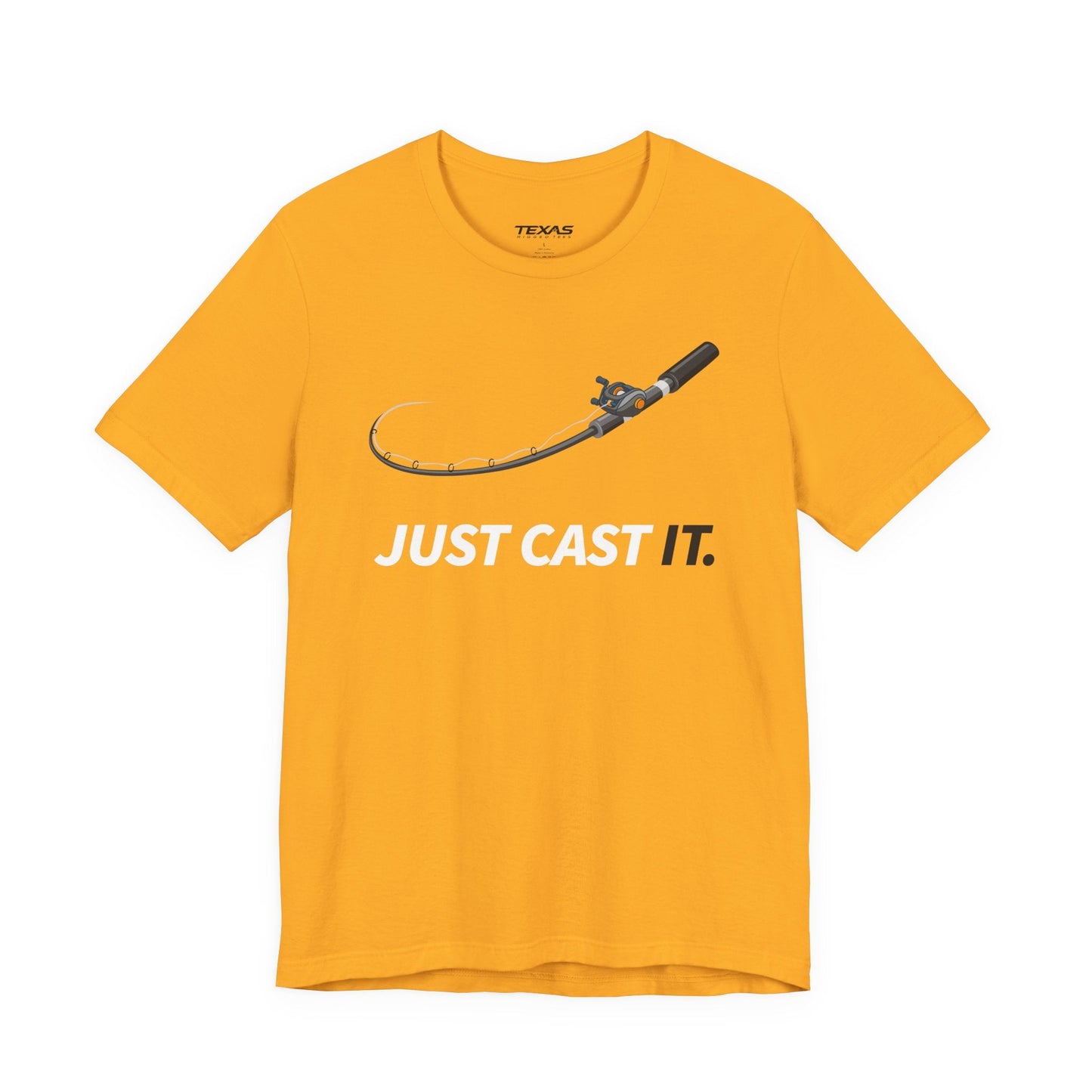 Texas Rigged Tees Just Cast It — Unisex Cotton Tee