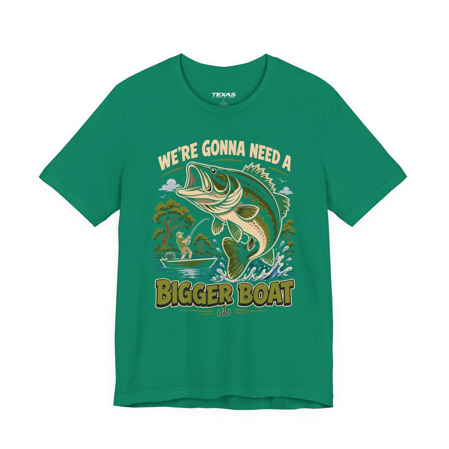 Texas Rigged Tees We’re Gonna Need a Bigger Boat  — Unisex Cotton Tee