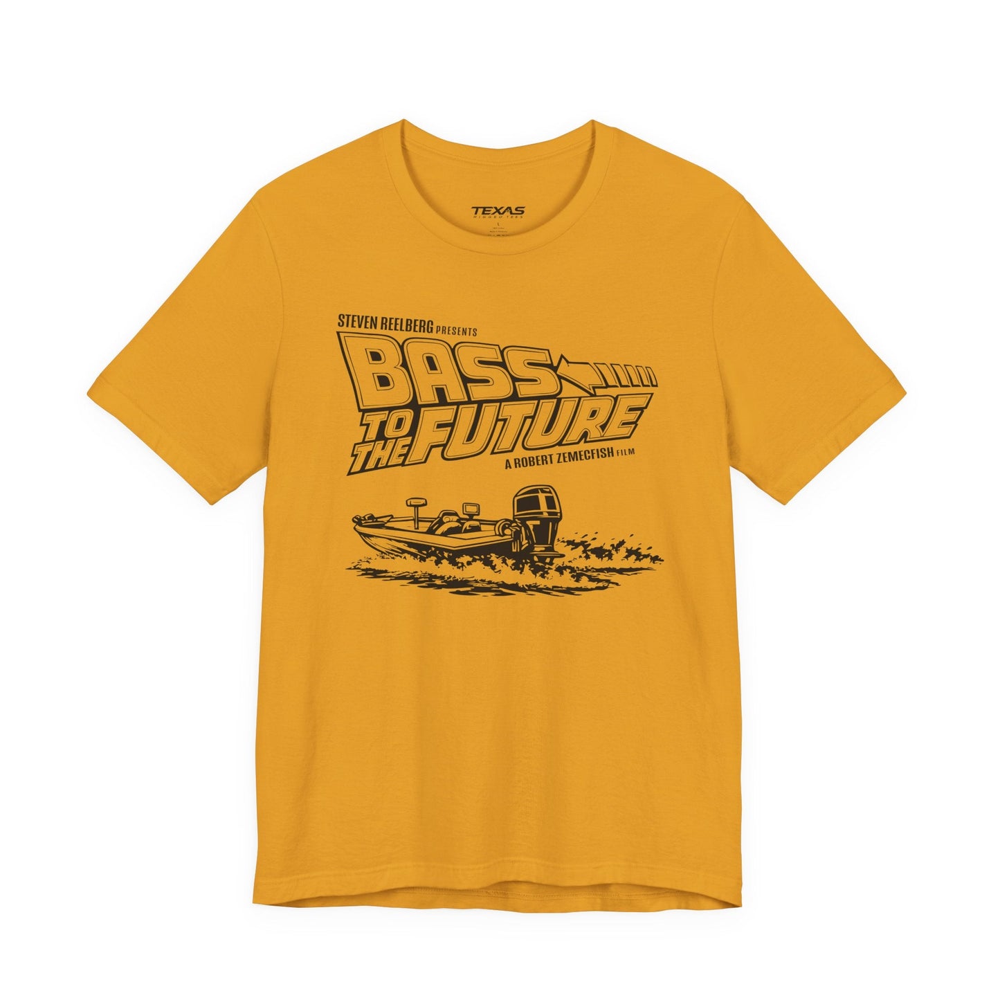 Texas Rigged Tees Bass to the Future — Unisex Cotton Tee