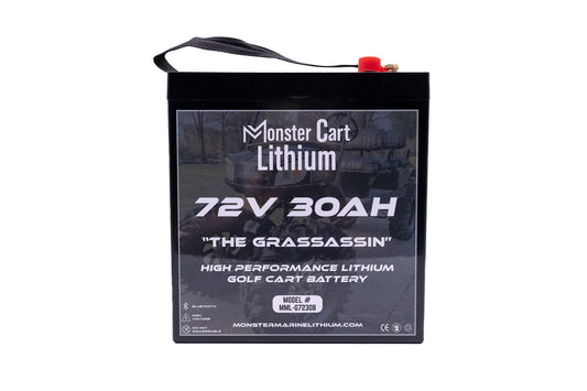 Monster Marine Lithium 72V 30AH - "THE GRASSASSIN" - BLUETOOTH HIGH PERFORMANCE LITHIUM GOLF CART BATTERY - GC2 GROUP
