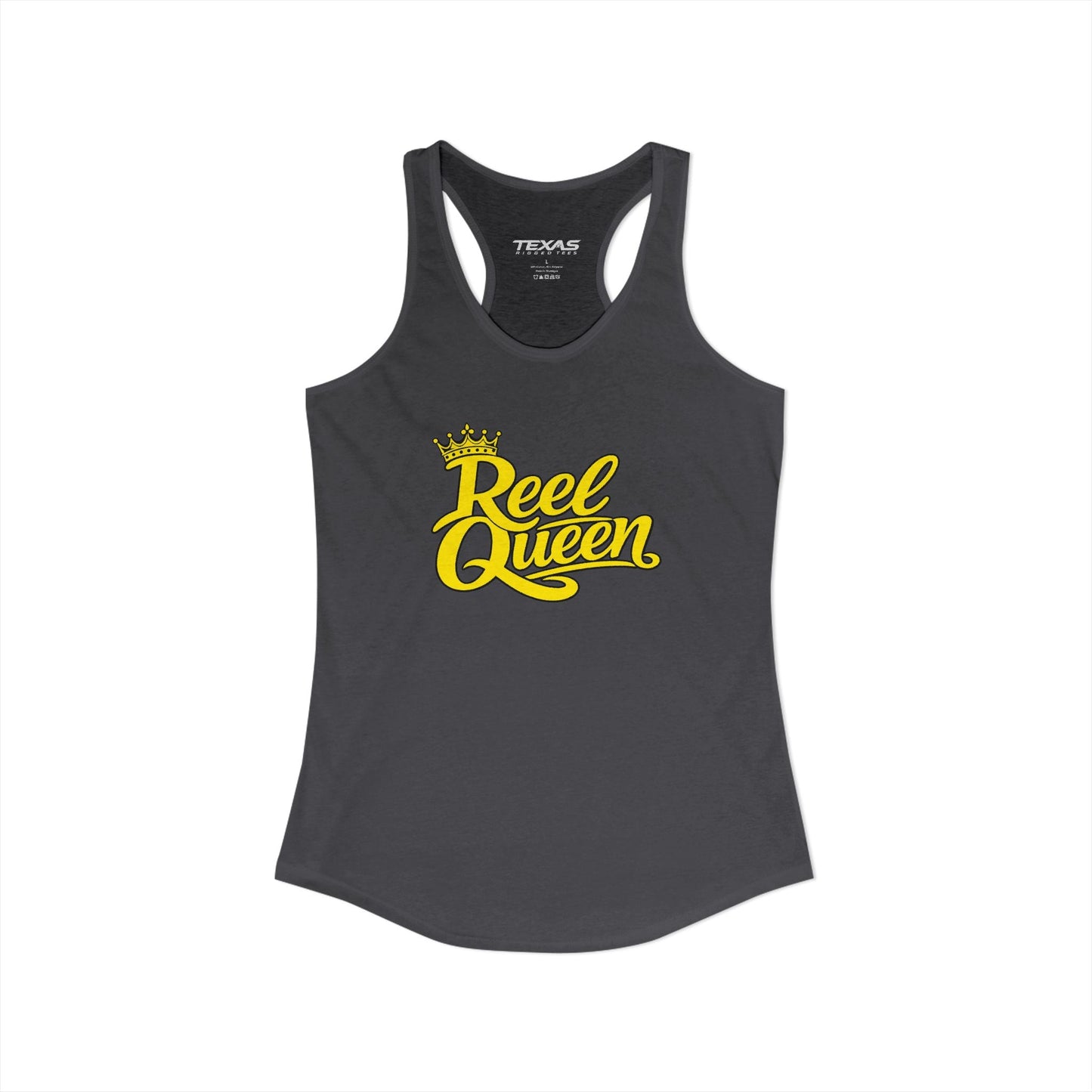 Texas Rigged Tees Reel Queen — Women’s Racerback Tank