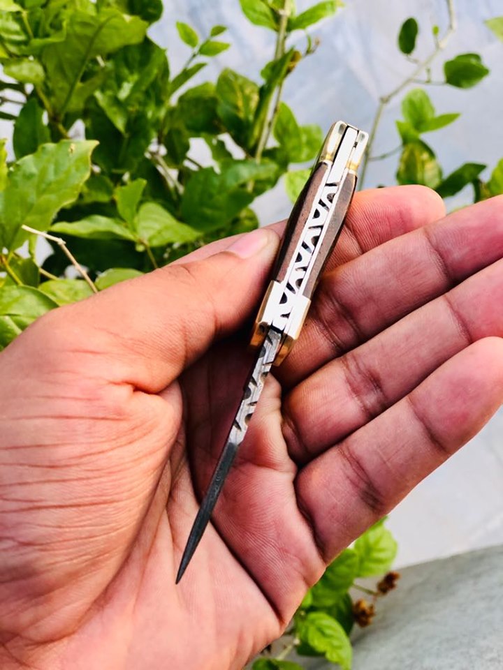 KBS Knives Rose Wood Handle Edc Pocket Knife