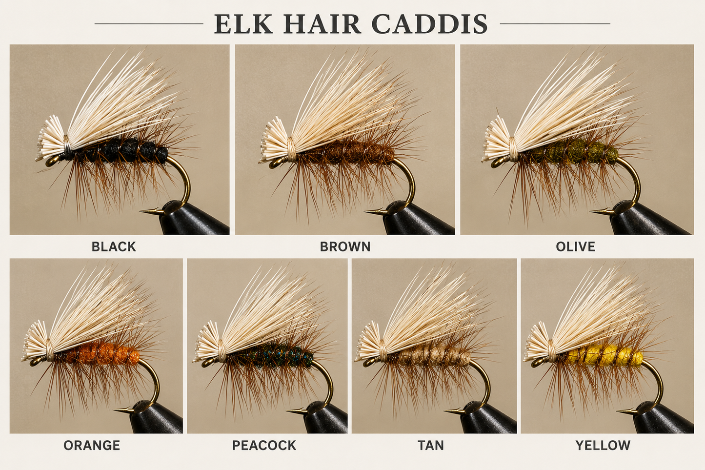 Stone Creek Elk Hair Caddis - 8 Colors!