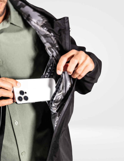 Dry Pocket Black Fin - Waterproof Pocket Rain Jacket