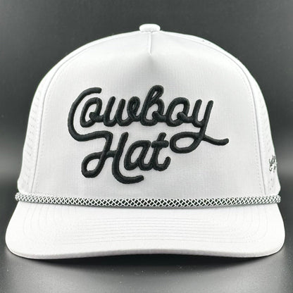Cowboy Revolution “Cowboy Hat” Summer Edition - Performance Trucker Rope Hat - White