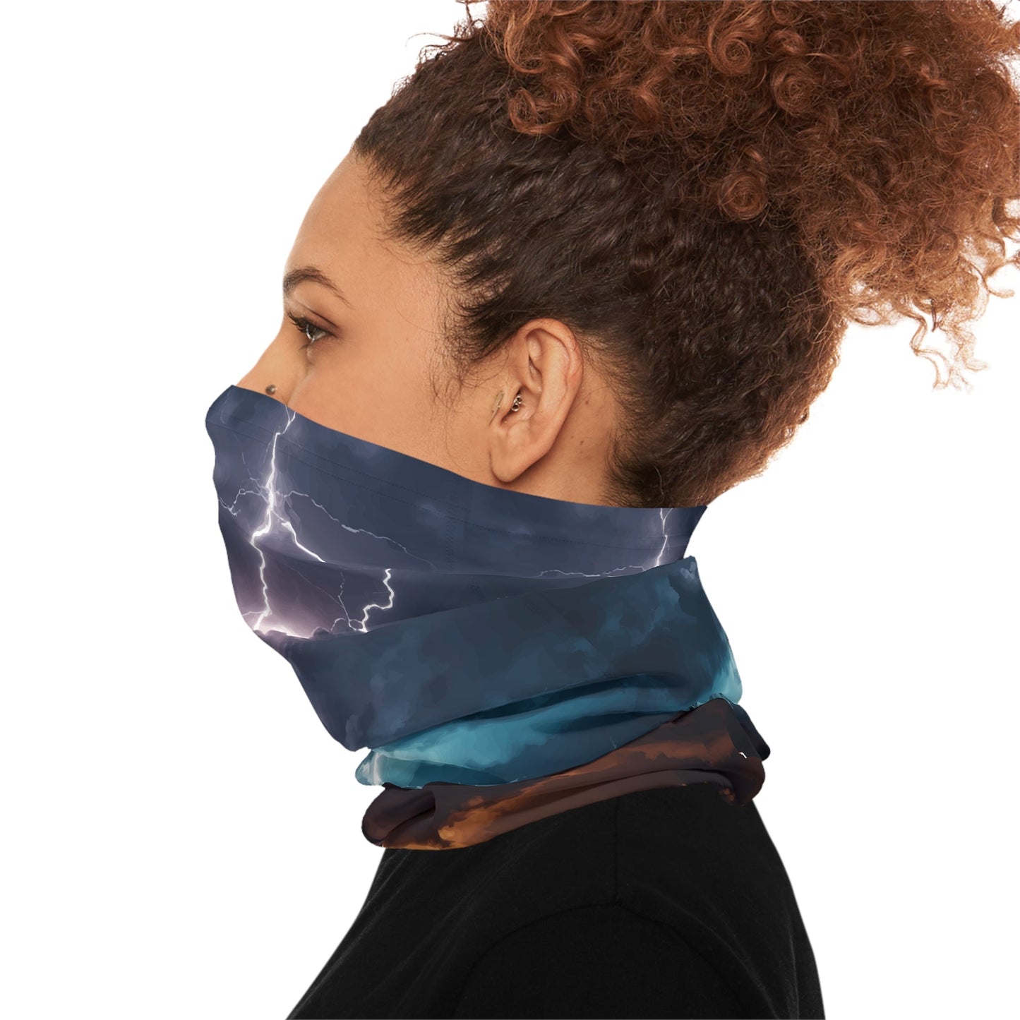 Texas Rigged Tees  Lightning Strike — Unisex Neck Gaiter (SPF 50+)
