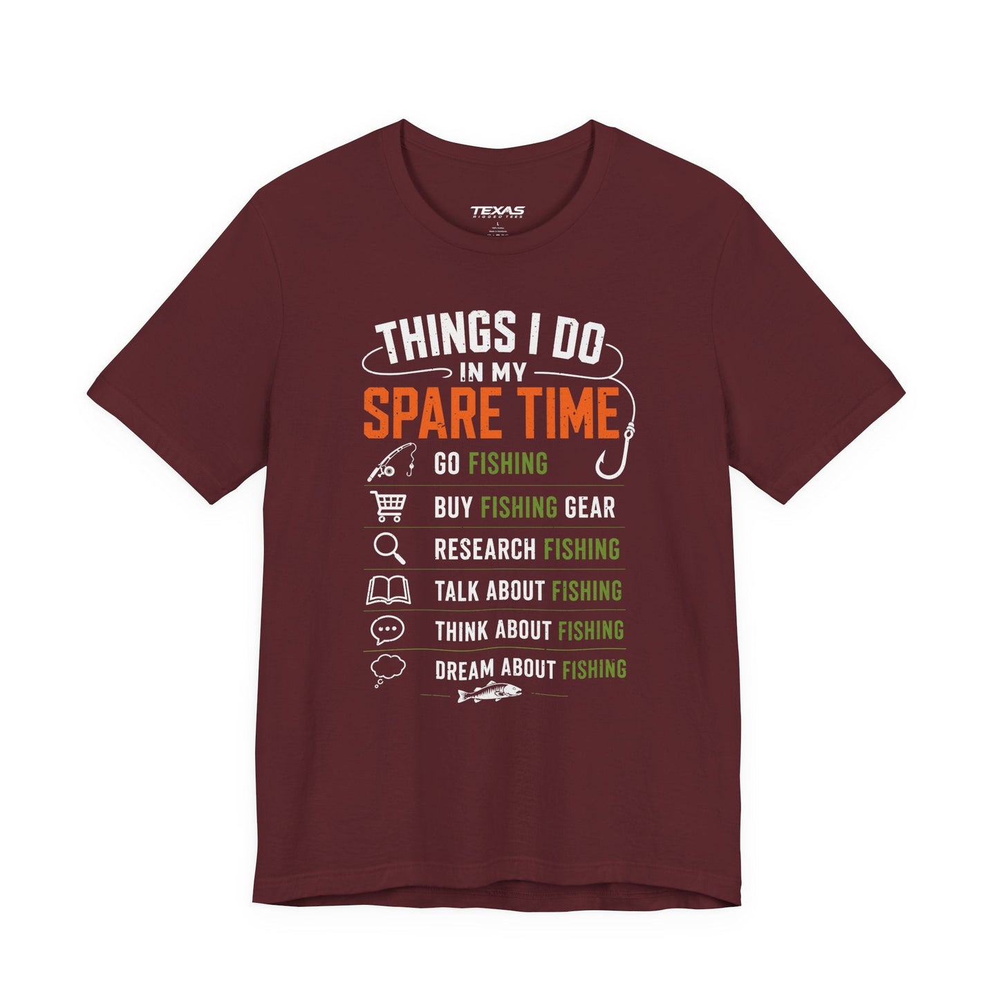 Texas Rigged Tees Things I Do in My Spare Time — Unisex Cotton Tee