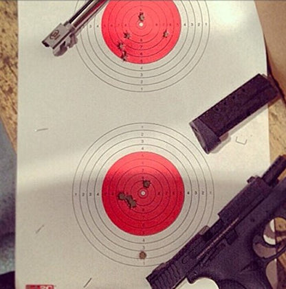 25 EZ2C Targets #16: 50-Meter Air Gun Shooting Paper Target 11"x17" (25 Count) USA MADE