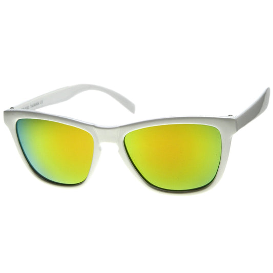 zeroUV  - Rad Action Sports Mirrored Lens Horned Rim Sunglasses 8647