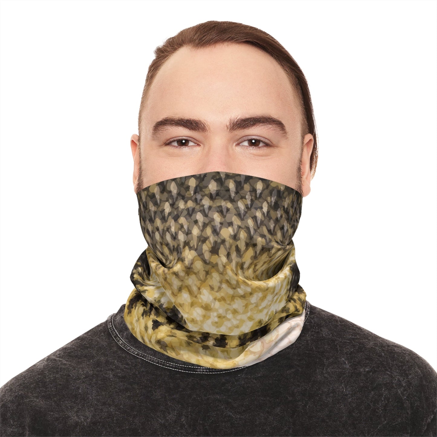 Texas Rigged Tees Largemouth Bass — Unisex Neck Gaiter (SPF 50+)