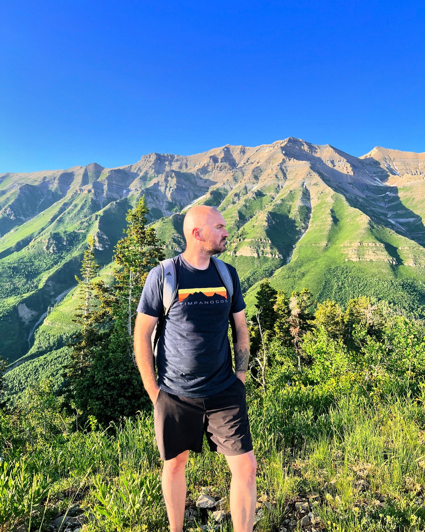 Timpanogos Hiking Co. Retro Mountain Classic (warm) Graphic Tee