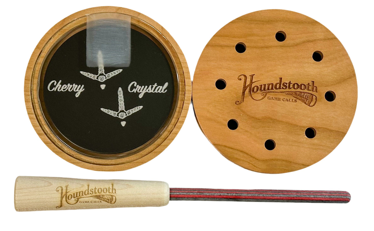 Houndstooth Cherry Crystal Over Aluminum Turkey Call