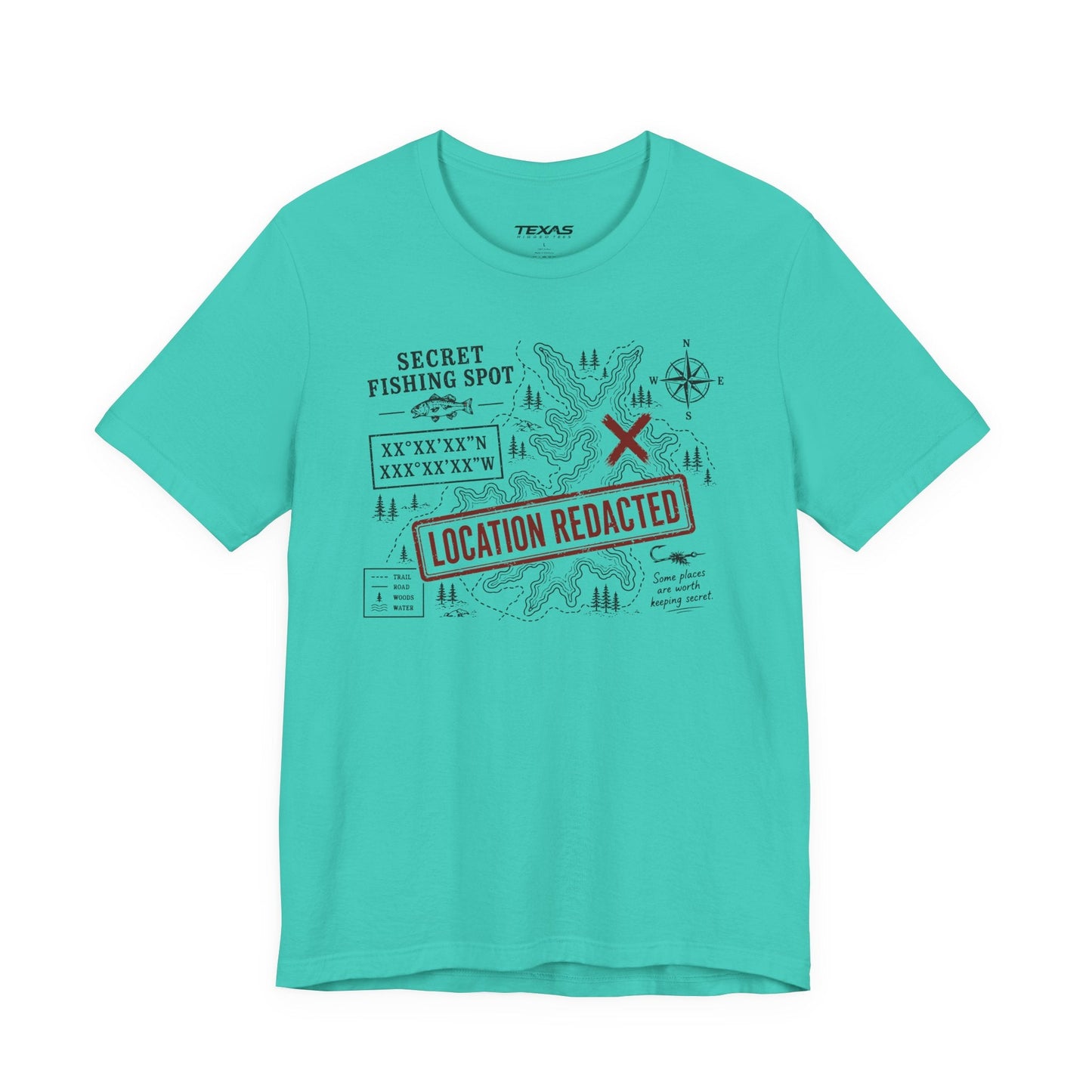 Texas Rigged Tees Secret Fishing Spot — Unisex Cotton Tee