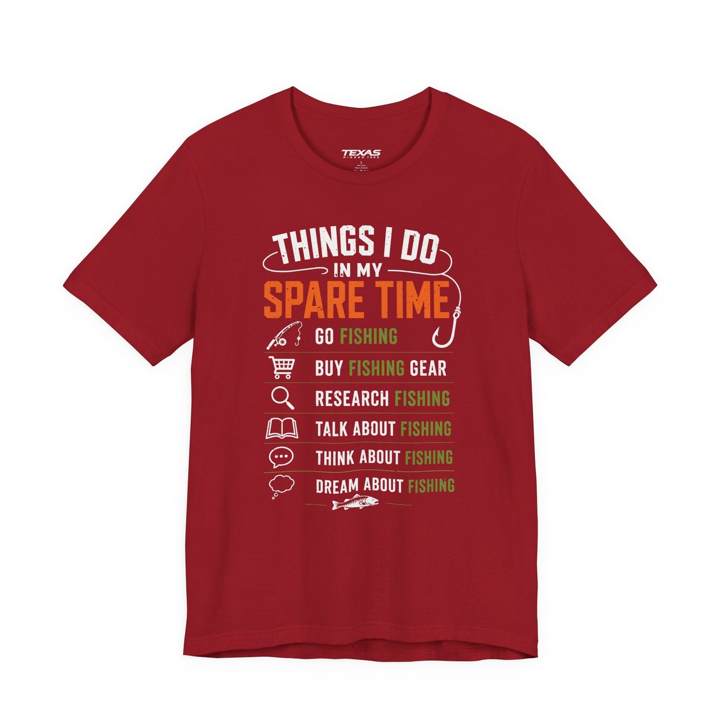 Texas Rigged Tees Things I Do in My Spare Time — Unisex Cotton Tee