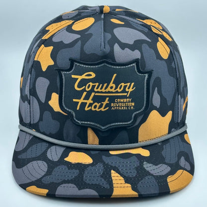 Cowboy Revolution NOLA Black Patch “Cowboy Hat” - Performance Rope Hat