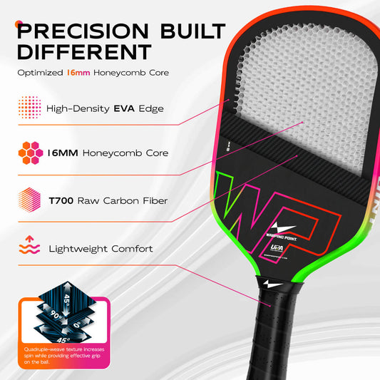 Warping Point Neon Pickleball Paddle - Gen 3
