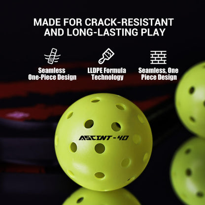 Warping Point Ascent Outdoor Tournament Pickleballs