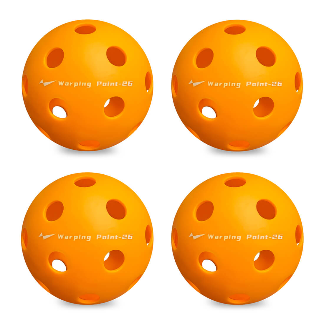 Warping Point Indoor Practice Pickleballs - Orange