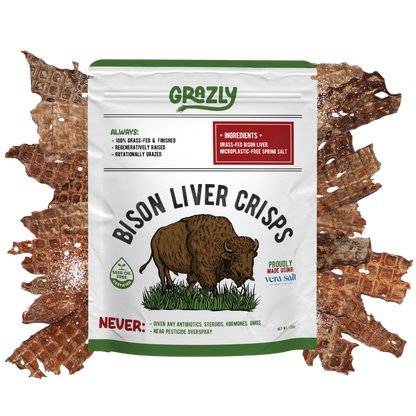Grazly  Bison Liver Crisps - 100% Grass-Fed/Finished