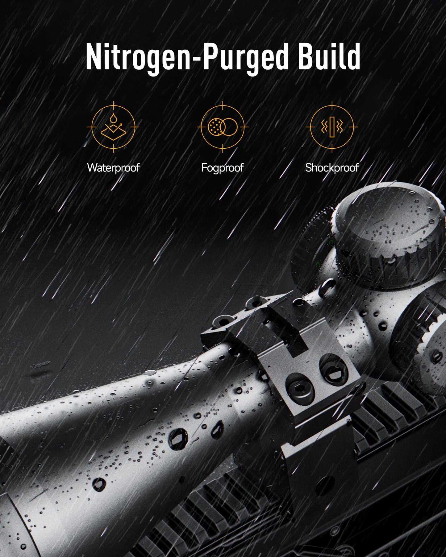 Pinty Scopes 4-12x44 Red & Green Illuminated Optical Riflescope Reticle AO Scope