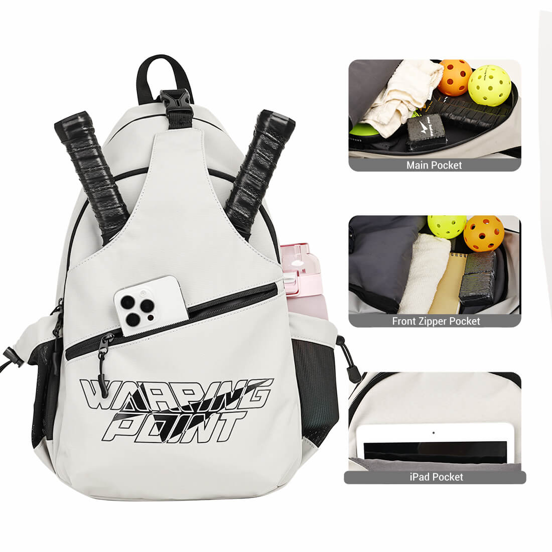 Warping Point Pickleball Sling Bag - Grey