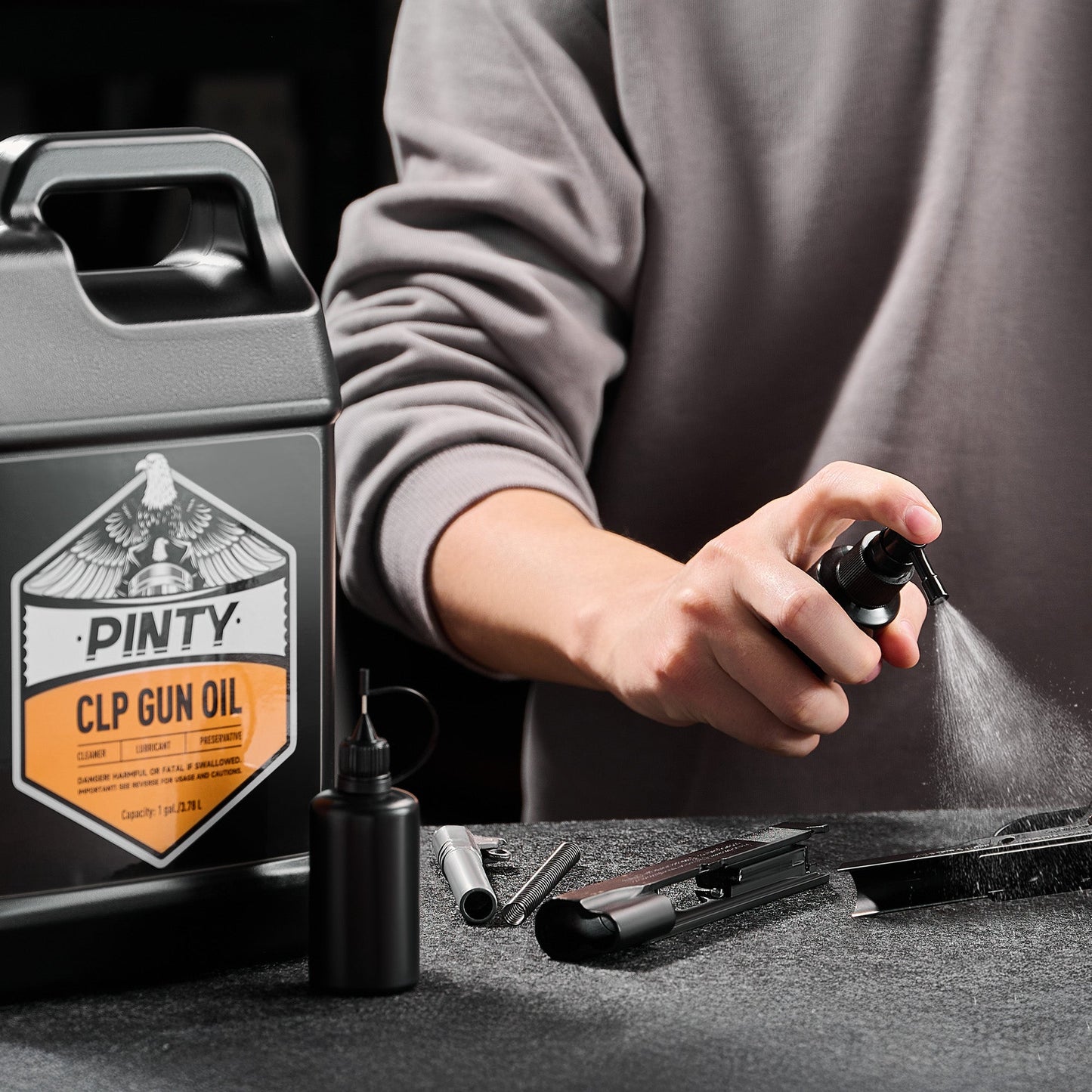 Pinty 3-in-1 CLP Gun Oil, 1 Gallon Gun Cleaner
