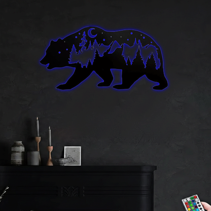 MetalPlex - Bear - Metal Wall Art