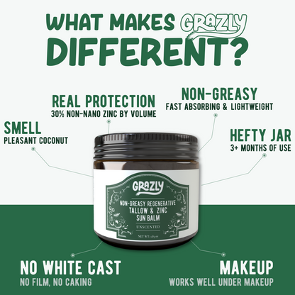 Grazly  Regenerative Tallow & Zinc Sun Balm