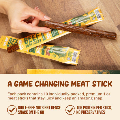 Grazly  Plain Beef Meat Sticks - 100% Grass-Fed & Finished